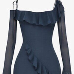 NWT House of CB London- French navy blue dress